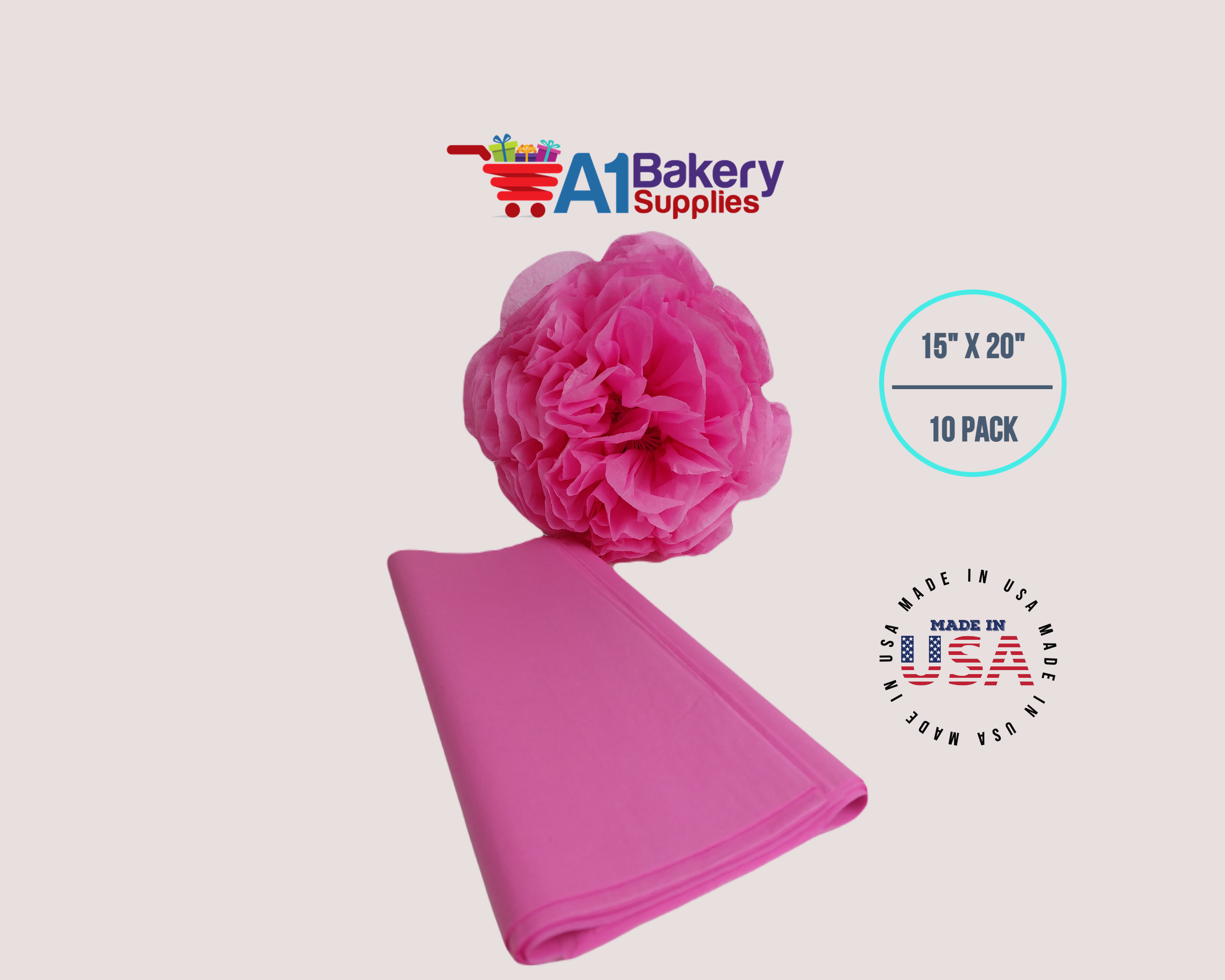 Fuchsia Pink Tissue Paper Squares, Bulk 10 Sheets, Presents by Feronia  packaging, Large 15 Inch x 20 Inch 