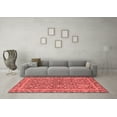 thumbnail image 3 of Ahgly Company Machine Washable Indoor Rectangle Abstract Red Modern Area Rugs, 6' x 9', 3 of 4
