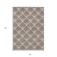 thumbnail image 3 of HomeRoots 594692 8 x 10 ft. Brown & Beige Geometric Washable Indoor & Outdoor Rectangle Area Rug, 3 of 5