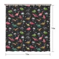 thumbnail image 5 of Dinosaur and Palm Tree Pattern Shower Curtain 72"x72" ,Bathroom Decorative Shower Curtains Set with 12 Hooks,Modern Waterproof Washable Shower Curtain, 5 of 6