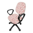 thumbnail image 2 of SCRAWLGOD Rabbit Daisy Eggs Leaf White Pink Easter Breathable Chair Covers for Office Desk Chairs Easy to Install Desk Chair Cover Stain Resistant Computer Chair Slipcovers, 2 PCS, 2 of 7