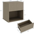 thumbnail image 2 of Acekid Fluted Nightstands 2PC Side Tables Charging Station LED Light Modern Mid Century End Table Drawer Farmhous, 2 of 8
