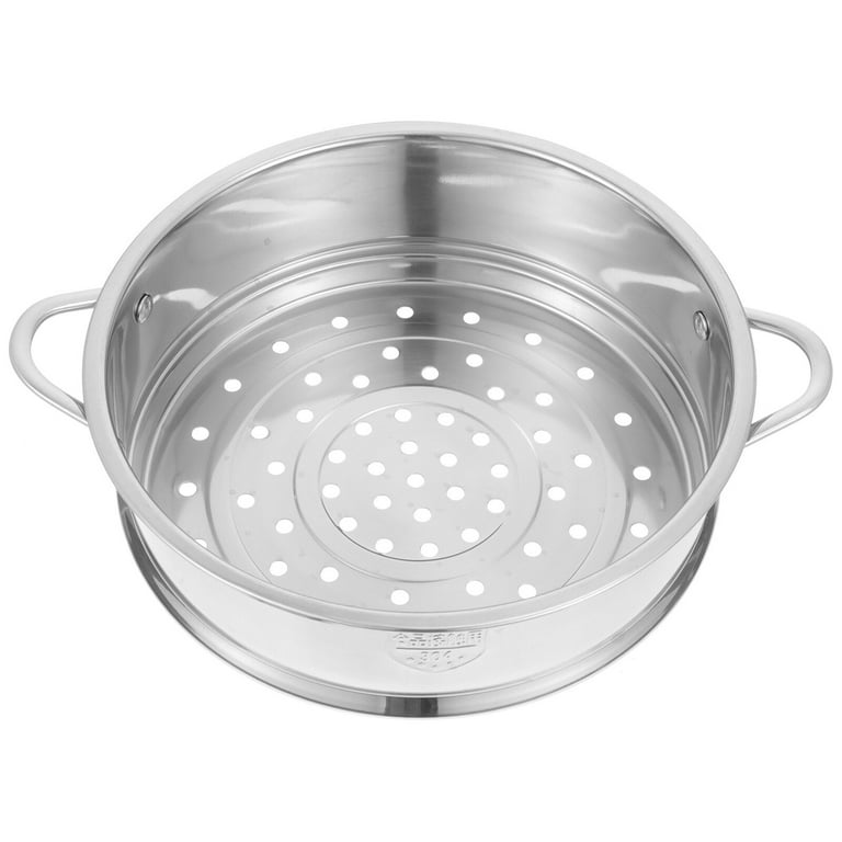 LNQ LUNIQI Stainless Steel Steamer Pot 6.3 Inches Round Cooking Rack Food  Steamer Basket Insert for Kitchen Dim Sum Dumplings Bun(16cm)