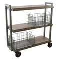 thumbnail image 2 of Pemberly Row Narrow Large Metal and Wire Cart System 3-Tier in Green, 2 of 9