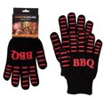 thumbnail image 4 of Guantes para Barbacoa, Extremadamente Resistentes al Calor hasta 800 °C, 1 par de Guantes Antideslizantes para Horno de microondas, para Barbacoa, Cocinar, Asar a la Parrilla, Hornear - Rojo, 4 of 4