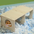 thumbnail image 3 of 1pc Solid Wood Hideaway House, For Hamster Squirrel, Small Pet Aquascape Toys,  Small Animal Cage Accessories, 3 of 8