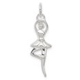 thumbnail image 1 of FB Jewels Sterling Silver Polished Ballerina Pendant, 1 of 4