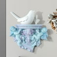 thumbnail image 3 of European Wall Floating Shelf Decoration Angel Statue Display Hanging rack Mount Resin Craft Wall Pendant for Office Storage Living Room , Light Blue, 3 of 7