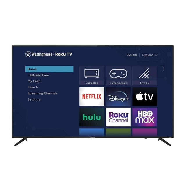Televisor Westinghouse 55 Pulgadas 4K Ultra HD Smart Roku TV Reacondicionado multicolor