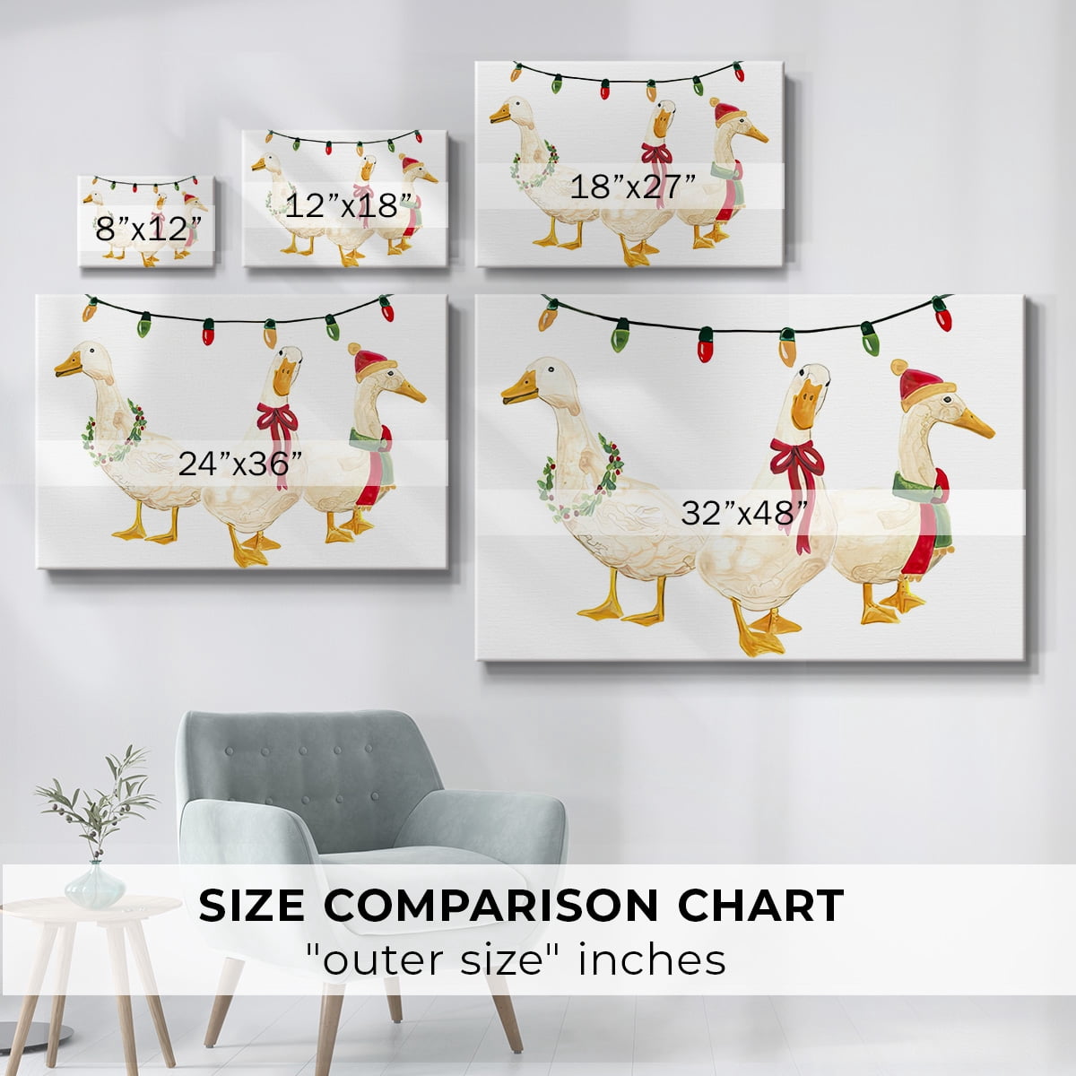 Merry Quackmas Collection A- Gallery Wrapped Canvas