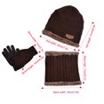 thumbnail image 2 of Winter Beanie Hat Scarf Gloves Set Kids Unisex Knit Skull Cap Fleece Lining Neck Warmer Touchscreen Mittens, 2 of 5