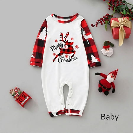 

Christmas Baby Kids Child Printed Top+Pants Family Matching Pajamas Set