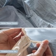 thumbnail image 3 of MooMee Wavy Striped Duvet Cover Set King 100% Washed Cotton Linen Like Textured Breathable 3-Piece (Cornflower Blue, 104"x90"), 3 of 7