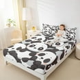thumbnail image 4 of jejeloiu Kawaii Cute Panda Queen Sheet Sets,Wild Zoo Animal Flat Sheet,White Black Queen Fitted Sheet For Kids,Breathable Home Decor,4pcs, 4 of 7