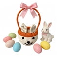 thumbnail image 1 of Tdxkok Easter Handmade Weaving Shopping Rabbits Basket Bath Handheld Basket Outdoor Picnic Basket Easter Home Decor, 1 of 4
