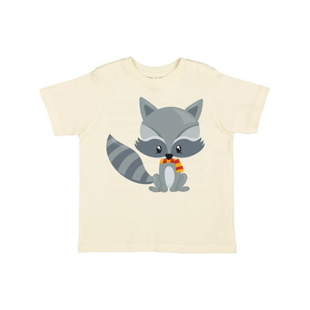 

Inktastic Cute Raccoon Little Raccoon Raccoon with Scarf Gift Toddler Boy or Toddler Girl T-Shirt