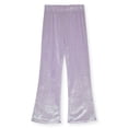 thumbnail image 3 of Sleep On It Girls 2-Piece Velour Pajama Pant Sleep Set - Purple Foil , 14-16, 3 of 5