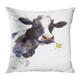 thumbnail image 2 of SUFAM Set of 4 Pillow Cases Watercolor Cow a Daisy Flower Its Mouth Farm Animal Portrait Throw Pillowcase Cover Cushion Case Home Decor 16x16 inch, 2 of 5