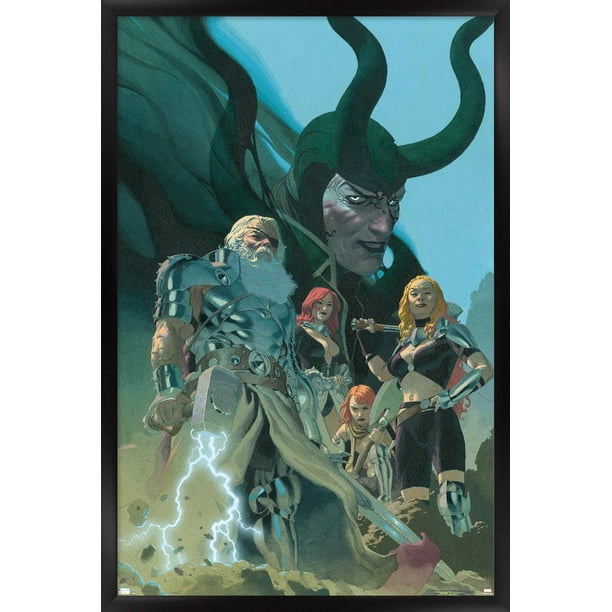 Marvel Comics Loki King Thor 1 Wall Poster 22 375 X 34 Framed Walmart Com