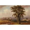 thumbnail image 2 of Thomas Hill 18x13 Black Ornate Wood Framed Double Matted Museum Art Print Titled - Landscape (1866), 2 of 5