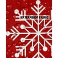 thumbnail image 5 of Pack of 2 Outdoor Pillow Covers, Chrsitmas Snowflake Winter Snow Red Background Waterproof Square Throw Pillowcase Cushion Decorative Pillow Covers for Couch Patio Tent, 16x16 in, 5 of 6