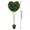 thumbnail image 3 of Artificial Heart Shaped Plants, Decorative Outdoor Indoor Easter Porch Decoration, Weather Resistant, Cement Planter Included, 82cm Tall, 3 of 6
