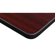 Regency Kee 48 in. Square Height Adjustable Mobile Classroom Activity Table- Mahogany