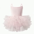 thumbnail image 2 of KPOPLK Girls Toddler Ballet Tutu Skirt Leotards V Neck Camisole Dress Dance Outfit Ballerina Gradient(Pink&4,18-24 Months), 2 of 4