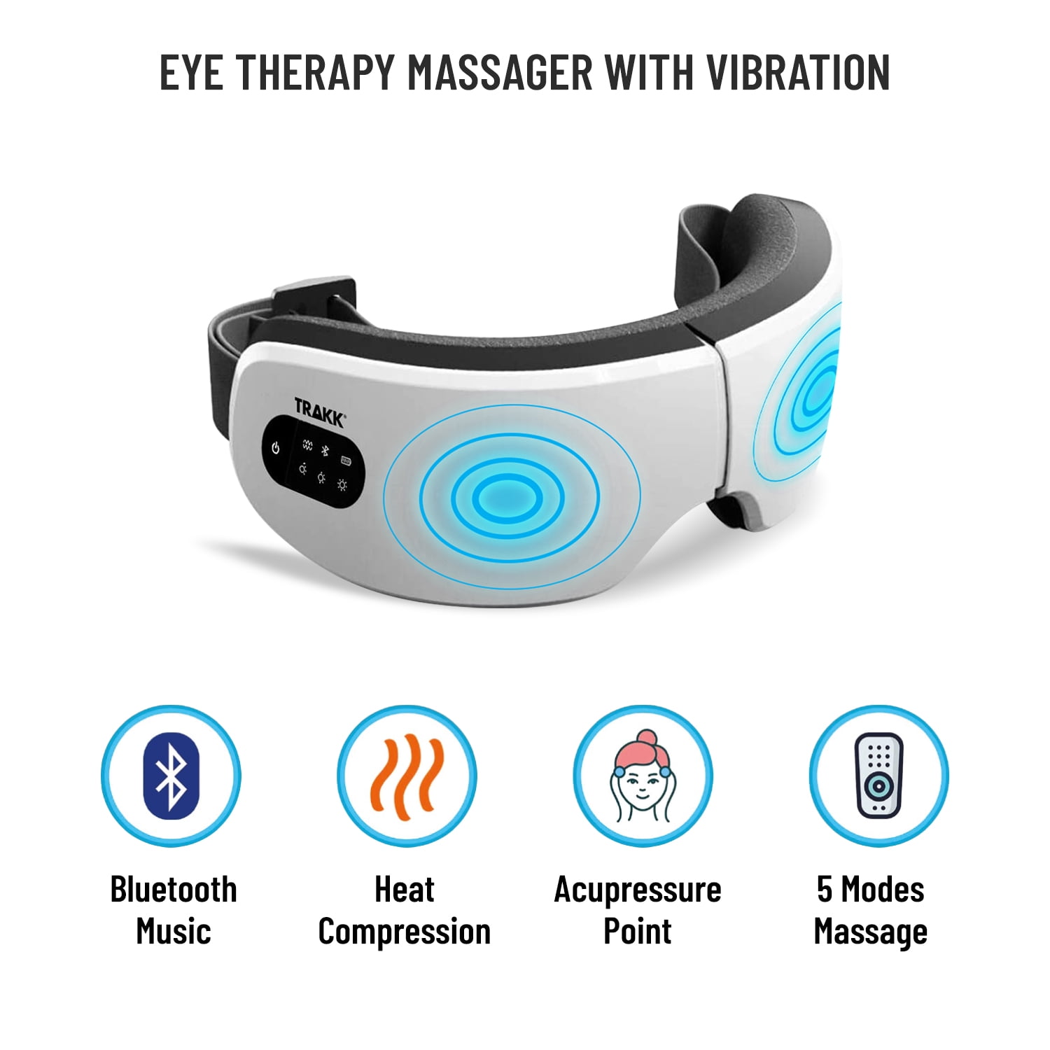 TRAKK Eye Massager Heat and Vibration Eye Care Device