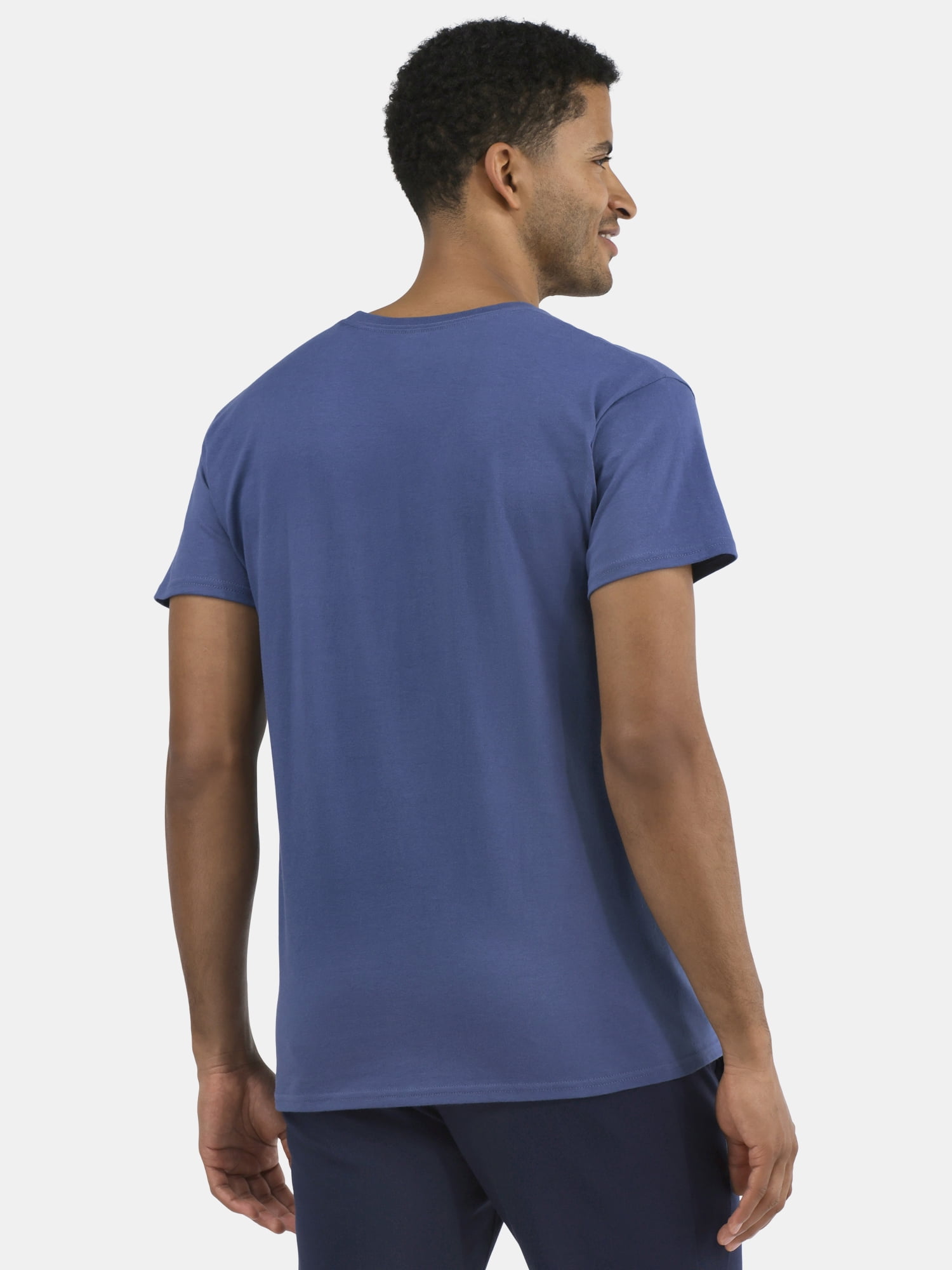 Athletic Works Men's and Big Men's Cotton Pocket Tee, 4-Pack, Sizes XS-5XL