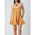 thumbnail image 2 of SUNSIOM Robe Tube Torsadée pour Femmes Col Bateau Froncé Découpe Dos Nu Sans Manches Double Poches Robes Fluides à Volants, 2 of 6