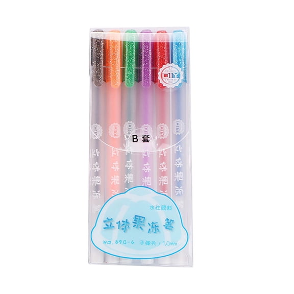 Paint Marker Set, Tyeign 3D Glossy Jelly Ink Pen 12 Color for Office Glossy Ink Gel Pens 0.6Mm 5Ml Marker Organizer Paint Markers for Plastic Markers Bulk Paint Marker