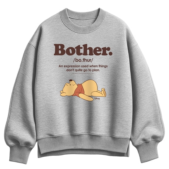 Winnie the Pooh - Bother Definition - Women's Oversized Fleece Crew Sweatshirt