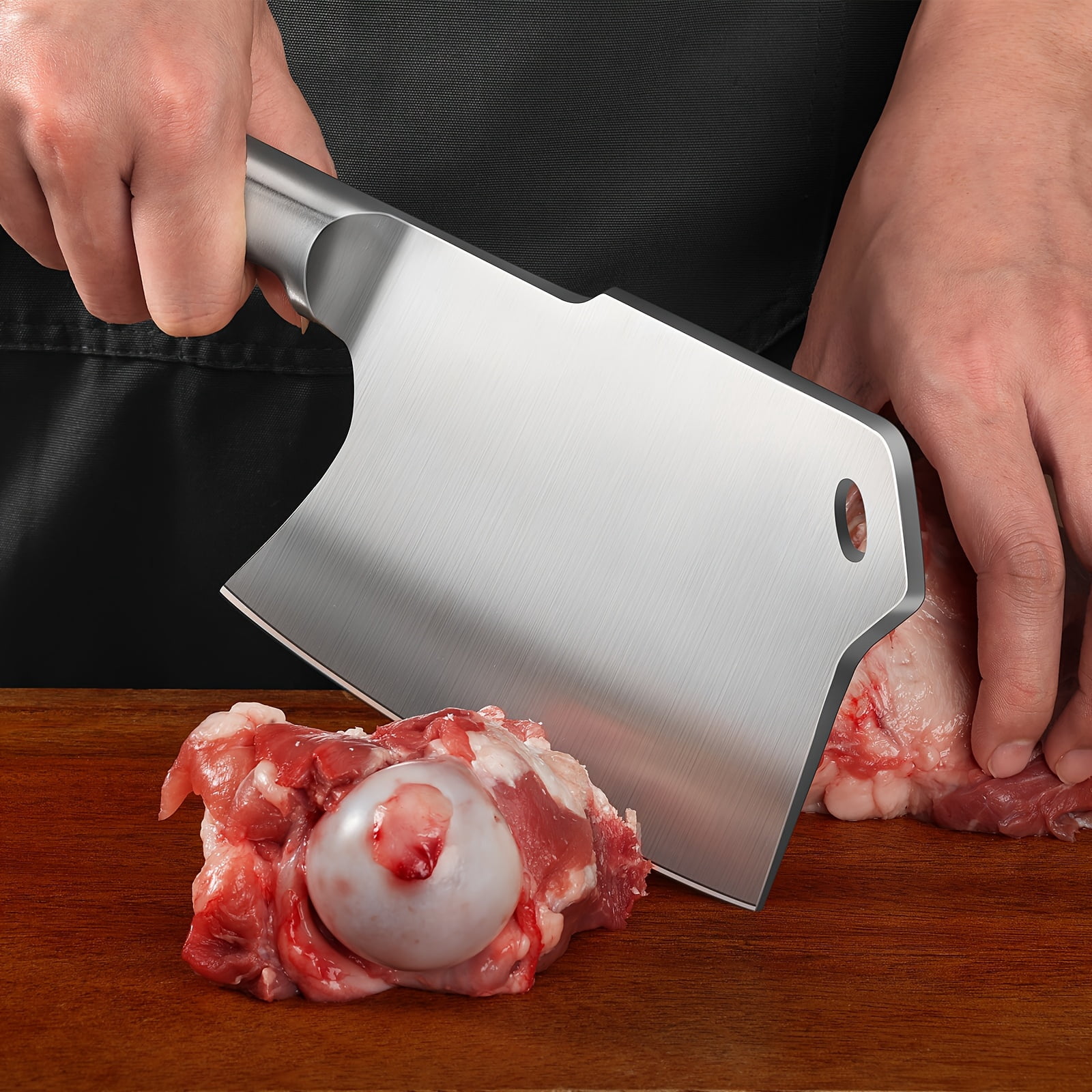 Meat Cleaver Knife Heavy Duty, 5.5 inch Bone knife for Meat Cutting, Axe Bone Chopper Breaker Knife Stainless Steel Thicken Blade for Kitchen Butchery Outdoor, Men's Gift