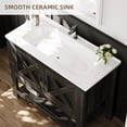 thumbnail image 3 of DreamCurship Bathroom Vanity with Sink Combo, 35'' Bathroom Storage Cabinet with Storage, Farmhouse Bathroom Vanity Cabinet with 2 Doors and Open Shelf, Brown, 3 of 9