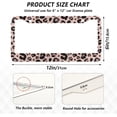 thumbnail image 4 of GZHJMY Watercolor Animal Snow Leopard Pink Beige License Plate Frames for Women Men 2 Pcs Personalized Car License Plate Holder with Screw Caps, Round Hole Decorative, 4 of 7
