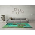 thumbnail image 3 of Ahgly Company Indoor Rectangle Patchwork Turquoise Blue Transitional Area Rugs, 2' x 3', 3 of 4
