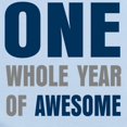 thumbnail image 2 of CafePress - One Year Awesome Body Suit - Baby Light Bodysuit, Size Newborn - 24 Months, 2 of 4