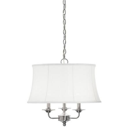 Aztec Lighting Traditional 3 Light Brushed Nickel Chandelier Aztec Lighting Traditional 3 Light Brushed Nickel Chandelier