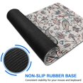 thumbnail image 6 of Long Mouse Pads for Desk,White Pioneer Flower and Paisley Pattern Desk Mats on Top Of Desks, Desk Mouse Pad Extra Large with 3mm Non-Slip Base and Stitched Edge for Gaming,Office,Work,Home 35.4"x15.7", 6 of 6