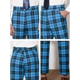 thumbnail image 6 of INSPIRE CHIC Men's Classic Plaid Dress Flat Front Checked Office Prom Trousers 38 Blue, 6 of 6