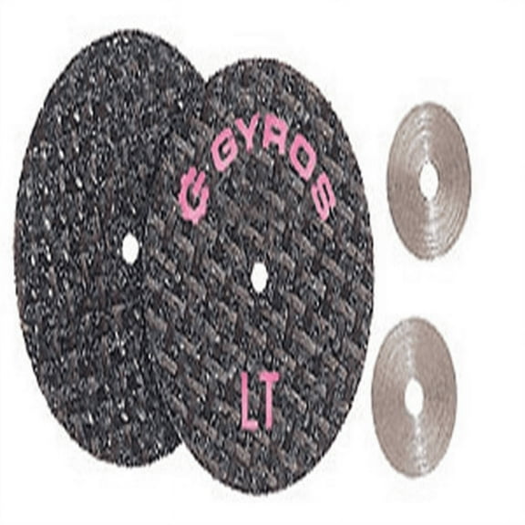 Gyros 11-32102 1-Inch Diameter Fiberglass Reinforced Cut Off Wheels for Dremel Type Tools, 2-Pack