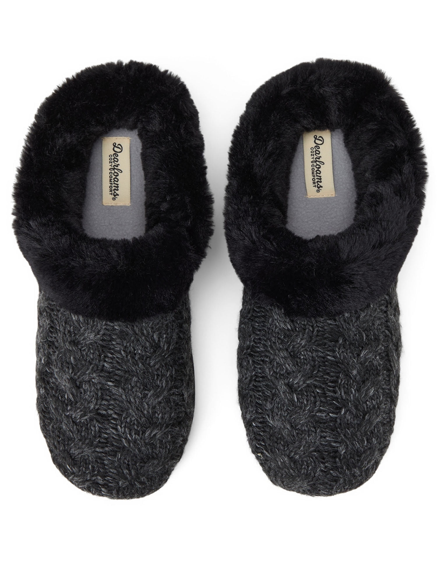 Dearfoams Women’s Cozy Comfort Knit Clog Slippers