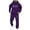 Purple, variant on VBTAPA Men's 2 Piece Outfits Heart Print Hoodies and Sweatpants Jogging Sweatsuit Sets Trendy Casual Sports Suits with Pockets Purple XXXL