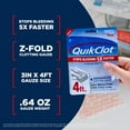 thumbnail image 4 of Adventure Medical Kits QuikClot Advanced Clotting Gauze - Stops Bleeding Up to 5x Faster Than Standard Gauze - Kaolin Hemostatic Dressing - For First Aid Kits & Survival Gear - 3 x 48", 4 of 9