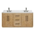 thumbnail image 2 of Altair-9 72" Double Bathroom Vanity Grain White Engineered Stone Countertop, 2 of 12