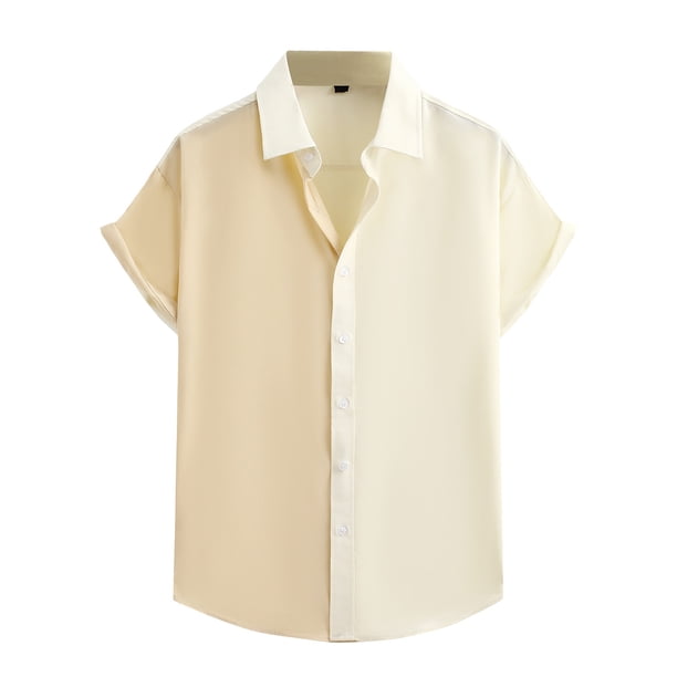 Camisa holgada con estampado de verano para hombre Ropa de hombre informal con solapa de verano Pompotops oipoqjl24245