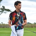 thumbnail image 3 of Zufioo Rock Skull Singer Print Men's POLO Shirts, Quick-drying Button-down Business and Vacation Shirts, T-shirts, Summer Clothing-X-Large, 3 of 6