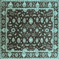 thumbnail image 1 of Ahgly Company Indoor Square Oriental Light Blue Traditional Area Rugs, 8' Square, 1 of 4