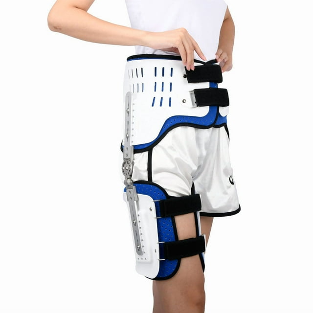 Right-Side Universal Hip Abduction Brace - Adjustable, Durable Post-Surgery Support for Femur Fracture Recovery & Sports Injury Protection; Lightweight, Easy-to-Use Design for Optimal Comfort &